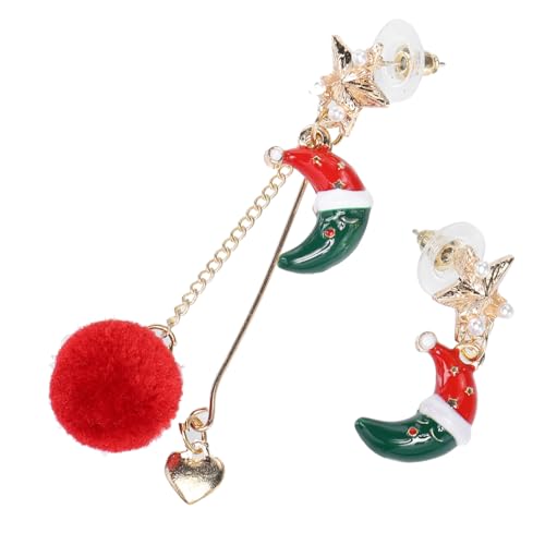 GALPADA Cartoon Weihnachts Ohrringe Hängend Silber Ohrstecker Tropfen Design Niedlich Festival Schmuck für Damen Mädchen Alltag und Büro von GALPADA