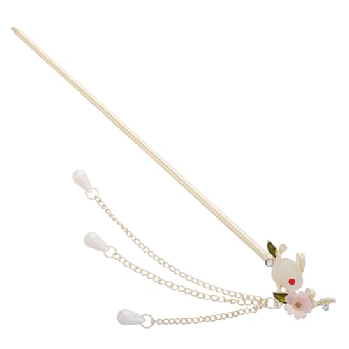 GALPADA Charming Rabbit Hairpin für Retro Chinesische Quaste Haarspange Haaraccessoires für Hanfu Alloy Haarstäbchen für Lange Haare Niedlicher Haarzubehör für Mädchen GALPADA Charming Rabbit Hairpin für Retro Chinesische Quaste Haarspange Haaraccessoires für Hanfu Alloy Haarstäbchen für Lange Haare Niedlicher Haarzubehör für Mädchen von GALPADA