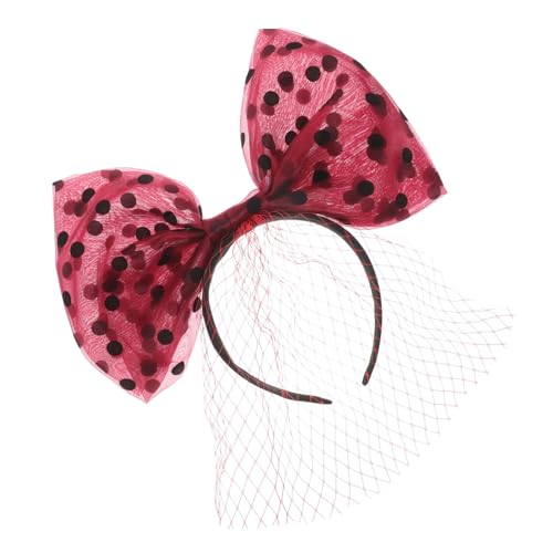 GALPADA Rote Haarbandschleife Aus Tüll Boho-stirnbänder Mit Schleife Für Damen Schleifenstirnband Damen Haarschleifenstirnband Für Alltagsoutfits Oder Themenveranstaltungen von GALPADA