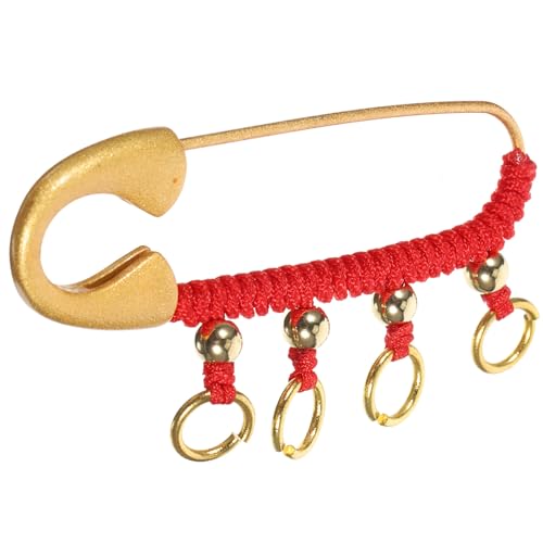 GALPADA Chinesische Sicherheitsnadeln Feng Shui Messing Schutz Brosche Pin Retro Amulett Sicherheitsnadel Brosche Mit 4 Schlaufen Für Baby Schwangere Decken Röcke Strickstoff Basteln von GALPADA