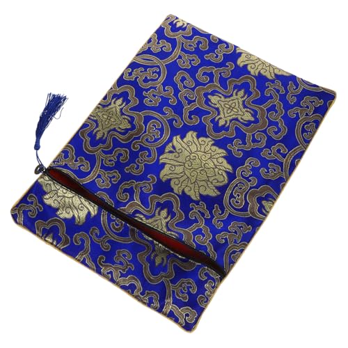 GALPADA Chinesischer Stil Reißverschluss Beutel Multifunktionale Aufbewahrungstasche für Bücher Notizbücher Stifte Bürobedarf Leichter Tragbarer Organizer von GALPADA