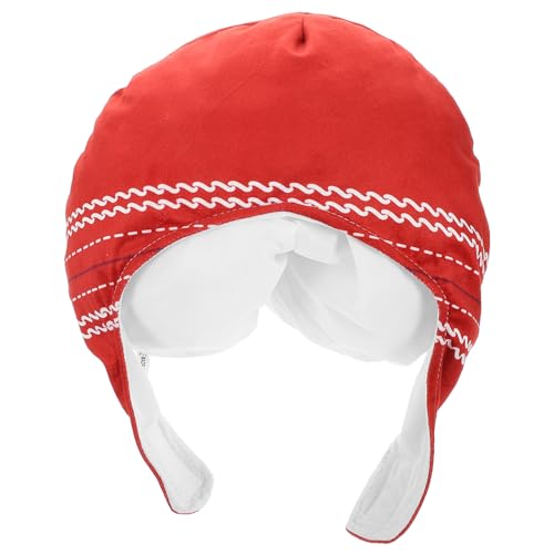 GALPADA Cricket-Kopfhut Spielhüte Cosplay-Hüte Cosplay-Kopfbedeckung Prop-Kopfbedeckung Schutzhelm Kopfstück Plüsch Kopfbedeckung Partyhut Cricket-Match-Hut PP Baumwolle rot von GALPADA