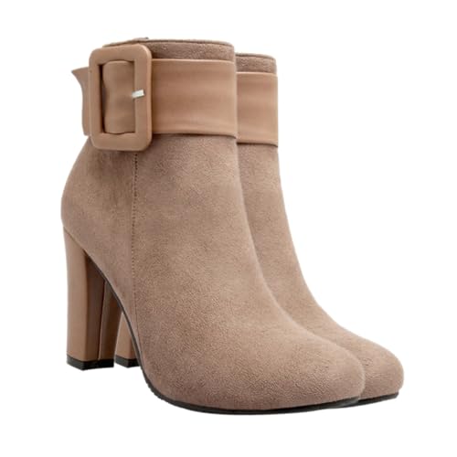 GALPADA Damen Ankle Boots mit Chunky Blockabsatz Warme Winter Kurzstiefel mit Hohem Absatz Rutschfest und Komfortabel Modisch Eleganter Look Farblich Unauffällig und Vielseitig GALPADA Damen Ankle Boots mit Chunky Blockabsatz Warme Winter Kurzstiefel mit Hohem Absatz Rutschfest und Komfortabel Modisch Eleganter Look Farblich Unauffällig und Vielseitig von GALPADA