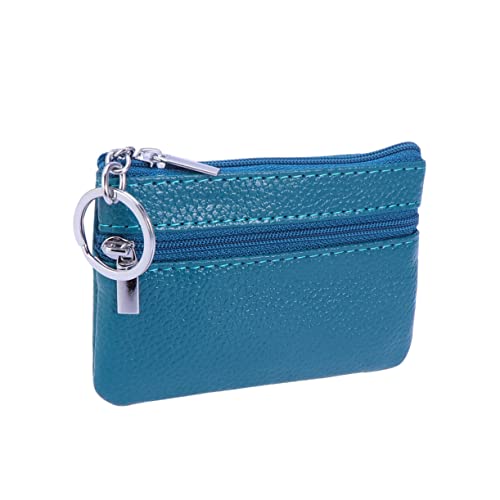 GALPADA Damen Geldbörse Aus Leder Multi-funktions-Zipper Geldbeutel Seenblau Als Kosmetiktasche Münzbeutel Oder Reise Organizer Für Makeup Und Karten von GALPADA