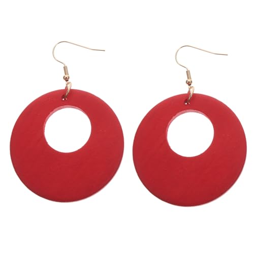 GALPADA Holzohrringe Geometrisch Geformt Runde Baumelnde Anhänger Für Damen Ohrhänger Aus Holz Für Mädchen Täglicher Gebrauch Stabil Und Langlebig von GALPADA