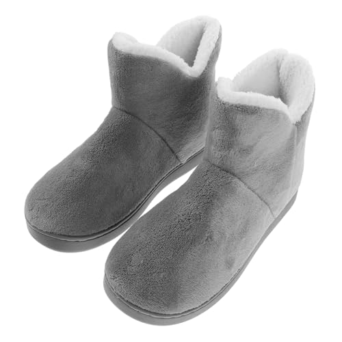 GALPADA Damen Hausschuhe mit Hohem Schaft und Dicker Sohle Warme Gepolsterte Winterpantoffeln mit Plüschfutter Knöchelumschließend für Drinnen für Kalte Tage und Wochenbettpflege von GALPADA