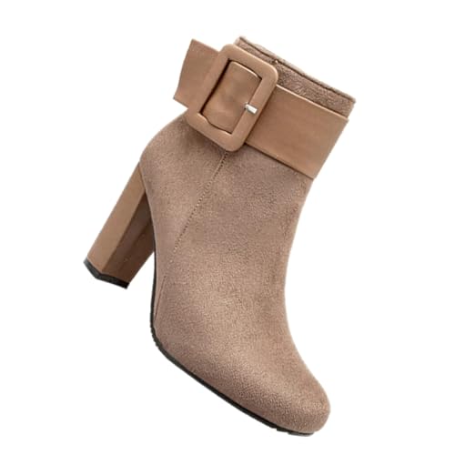 GALPADA Damen Kurzstiefel mit Chunky High Heel Modisch Warm und Angenehm für Herbst Winter Stabile Absätze Eleganter Look Ankle Boots GALPADA Damen Kurzstiefel mit Chunky High Heel Modisch Warm und Angenehm für Herbst Winter Stabile Absätze Eleganter Look Ankle Boots von GALPADA