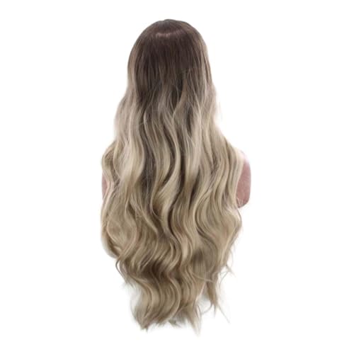 GALPADA Damen Perücke Lang Lockig Medium Synthetisch Cosplay Haarteil mit Haarnetz Komfortabel Atmungsaktiv für Alltag Party Halloween von GALPADA