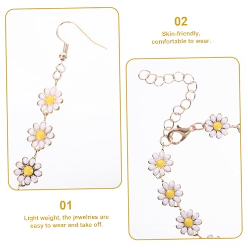 GALPADA Damen Schmuckset Teilig aus Legiertem Material Halskette Armband Ohrringe Langlebig Modisch Süß Geeignet für Alltag Party für Frauen und Mädchen von GALPADA