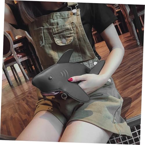 GALPADA Damen Shark Schultertasche PU Material Weiche Umhängetasche Modische Crossbody Bag Kleine Tasche mit Reißverschluss Alltagstasche für Frauen Vielseitig Kombinierbar von GALPADA