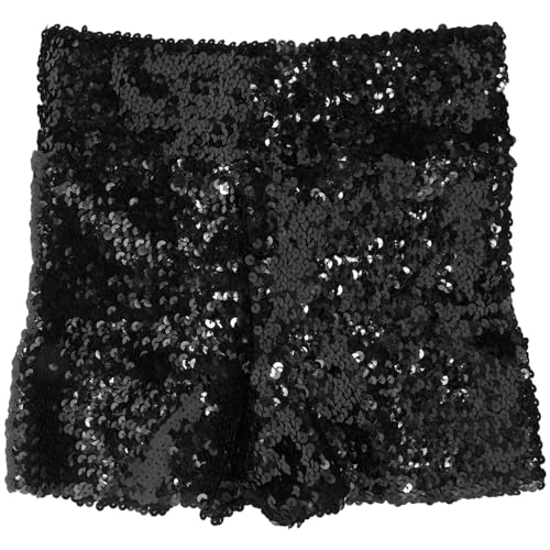 GALPADA Pailletten-Shorts elastischer gürtel elastischer taillengürtel Lässige Shorts für ädchen Rave-Shorts Damen-Shorts Shorts Frauen Stretch-Shorts Hohe Elastizität von GALPADA