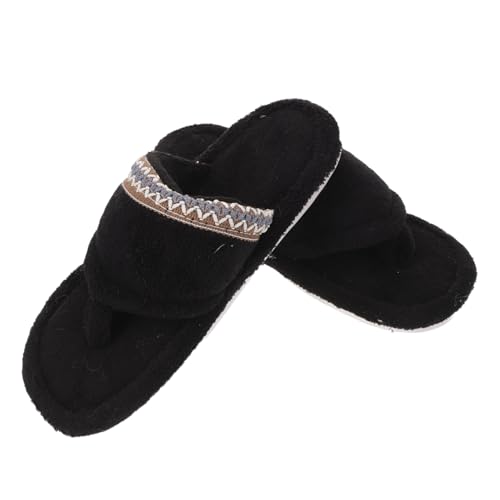 GALPADA Damen Slipper Warm Gefüttert Weiche Hausschuhe mit Atmungsaktiver Innenfütterung Rutschfeste Dicke Sohle Komfortable Pantoletten für Innenbereich von GALPADA