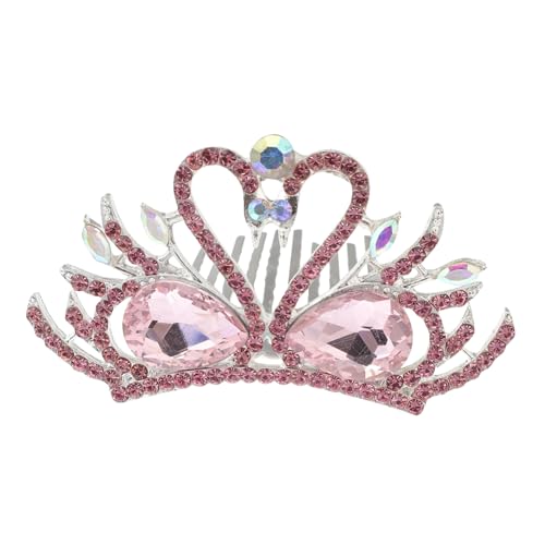 GALPADA Damen Tiara Hochzeit Braut Krone aus Legierung Rosa Haarschmuck für Mädchen und Frauen Perfektes zum Geburtstag und Festlichen Anlässen von GALPADA