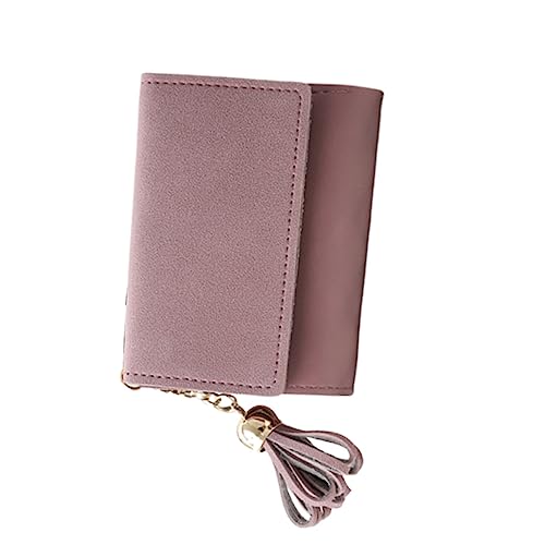GALPADA Damen Trifold Geldbörse Aus PU Mit Quaste Multifunktionale Geldtasche Für Karten Und Kleingeld Ideal Für Schülerinnen Und Frauen von GALPADA