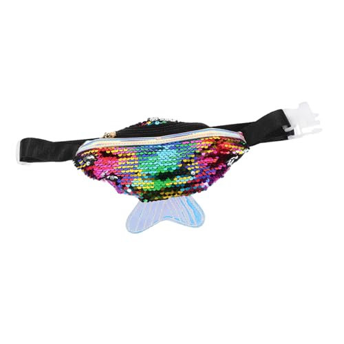 GALPADA Hüfttasche Damen Fischschwanz Geldbörse Multifunktionale Umhängetasche Pailletten Brusttasche Leicht Sport Freizeit Reisen Wandern Radfahren Gassigehen Einkaufen Pu- von GALPADA