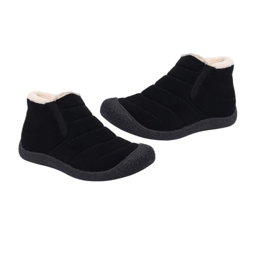 GALPADA Damen Winterstiefel Gefüttert Warm Gefütterte Boots Schwarz Rutschfeste Outdoor Schneeschuhe Komfortable Winter Schuhe von GALPADA