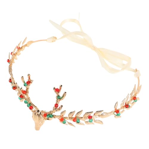 GALPADA Modisches Haarband Im Krondesign Weihnachts-strass-haarkrone Tiara Weihnachts-haarreif Haarkrone Stirnband Strass-krone Für Weihnachten von GALPADA