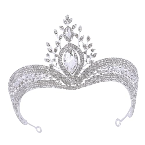 GALPADA Delikate Braut Tiara Krone Silber Hochzeitskopfband Leicht Elegant Hochzeit Haarschmuck Für Damen Und Mädchen von GALPADA