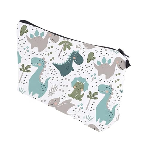 GALPADA Dinosaurier Make Up Tasche Damen Tragbar Polyester Kosmetikbeutel Reise Kulturbeutel Handtasche Cartoon Druck Großes Fassungsvermögen Leicht Outdoor Organizer von GALPADA