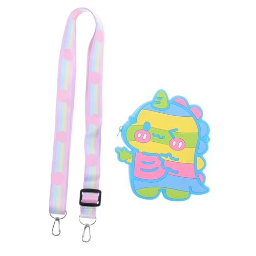 GALPADA Cute Dinosaur Crossbody Bag Für Junge Mädchen Leichter Silikon Rucksack Für Mädchen Und Jungen Multifunktionale Umhängetasche Als Geldbörse Oder Schultertasche Blau von GALPADA