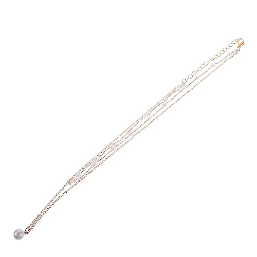 GALPADA Mehrlagige Perlenkette Damen Goldene Halskette Doppellagige Perlenhalskette Stilvoller Schmuck Für Frauen Hypoallergen Für Alltag Und Besondere Anlässe von GALPADA