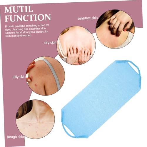 GALPADA Doppelseitiger Rücken Schrubber mit Starkem Peeling Sanfter Massage und Praktischem Aufhänger Blaues Körper Peeling Handtuch für Männer und Frauen zur Effektiven Hautreinigung von GALPADA