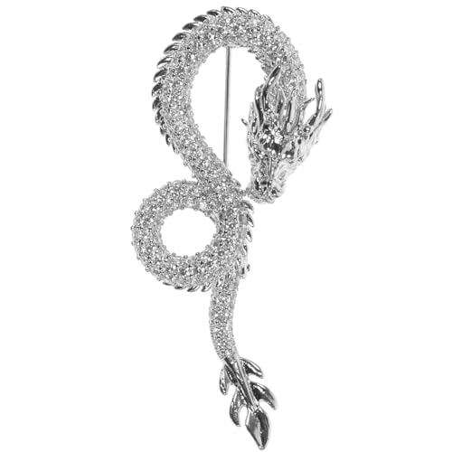 GALPADA Drachen-brosche Dekorative Drachennadel Kleine Anstecknadel Aus Kupfer Chinesische -brosche Tragbar Für Männer Und Frauen von GALPADA