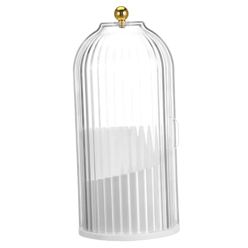 GALPADA Make Up Pinselhalter mit Deckel Drehbarer Kosmetik Organizer für Schminktisch Große Kapazität Transparent für Pinsel und Lippenstifte von GALPADA