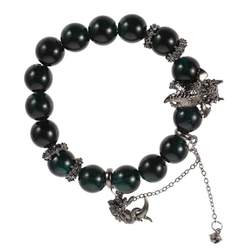 GALPADA Dunkles Perlenarmband Herren-perlenarmbänder Charm-armbänder Bettelarmbänder Für Damen Armbänder Für Frauen Herren Armband Legierung Dark Green von GALPADA