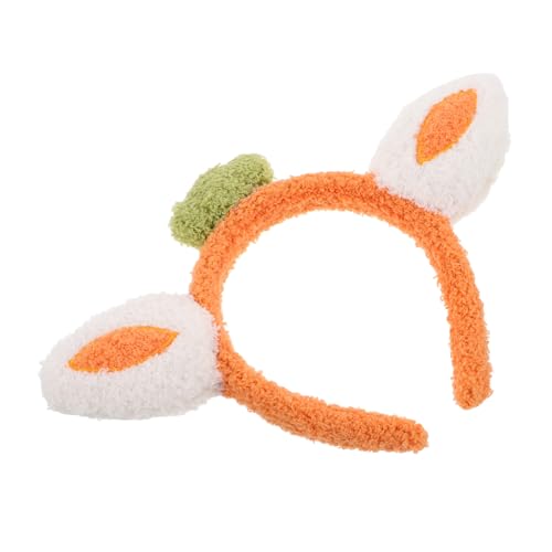 GALPADA Ears Stirnband Plüsch Für Damen Süßes Karotten-design Rutschfestes Haarband Für Hautpflege Make-up Und Ostern Für Spa Und Gesichtswäsche von GALPADA