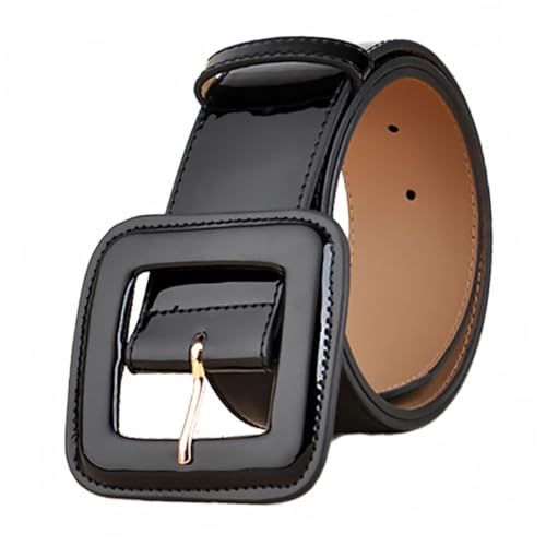 GALPADA Echtledergürtel Mit Breitem Modischer Damengürtel Strapazierfähiger Breiter Gürtel Für Frauen Und Mädchen Passt Zu Jeans Und Streetwear von GALPADA