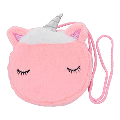 GALPADA Einhorn-Geldbörse Für Mädchen Im Alter Von 3–8 Jahren Flauschige Einhorn-Tasche Kreative Einhorn-Umhängetasche Aus Plüsch Kinder-Einhorn-Geldbörse von GALPADA