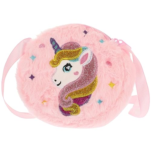 GALPADA Einhorn-geldbörse Für Mädchen 4-6 Handy-Aufbewahrungstasche Aufbewahrungstasche Für Einhorn-umhängetasche Regenbogen-geldbörse Handtasche Schulterriemen Kleinkind Plüsch Bote von GALPADA