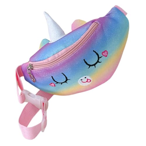 GALPADA Kids Unicorn Fanny Pack Für Mädchen Süße Einhorn Bauchtasche Für Reisen Und Einkäufe Verstellbare Gürteltasche Niedlichem Design Fuzzy Und Langlebig von GALPADA