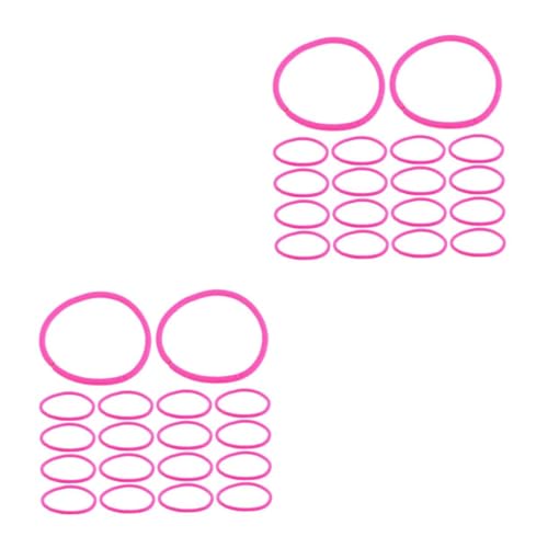 GALPADA Elastische Haargummis Ohne Metall - 50 Stück Neon Pink - Schonende Haarbinder Für Schicke Ideal Für Haarstyling Und Tägliche Nutzung von GALPADA