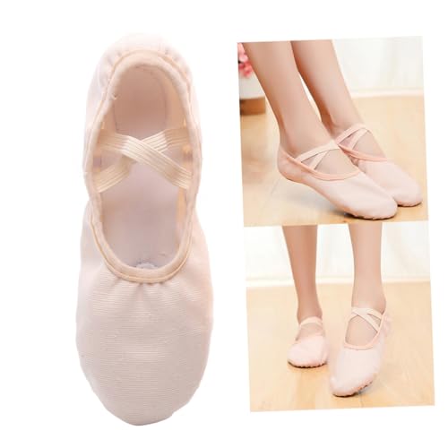 GALPADA Elastische Tanzschuhe Schnürsenkellos für Damen und rutschfeste Ballettschläppchen mit Weicher Sohle Leichte Gymnastikschuhe für Yoga Modern Dance Jazz und Ballett von GALPADA