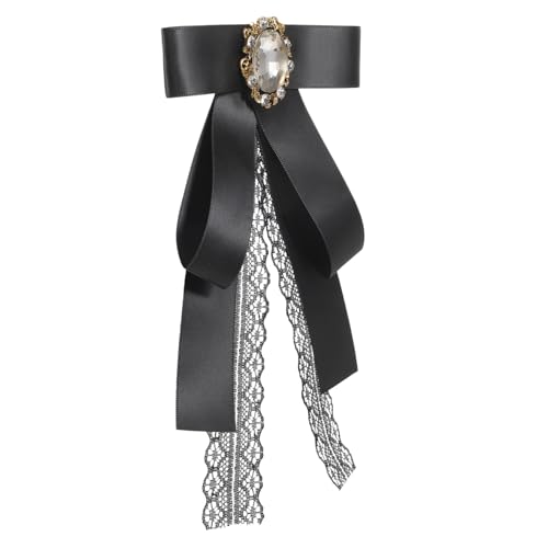 GALPADA Elegante Damen Brosche mit Schleifen design Strassverziert und Perlenakzent Leichte Anstecknadel für Kleidung Schals und Hemden Langlebiges Modeaccessoire für Geburtstag und von GALPADA