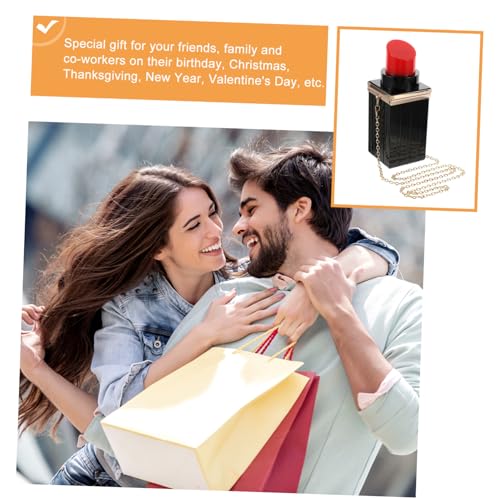 GALPADA Elegante Damen Clutch Lipstick form Handtasche Modische Abendtasche mit Kette Kompakte Umhängetasche für Dinnerparty Bankett Tanz und Geburtstagsfeier Sicher und Praktisch Schwarz von GALPADA