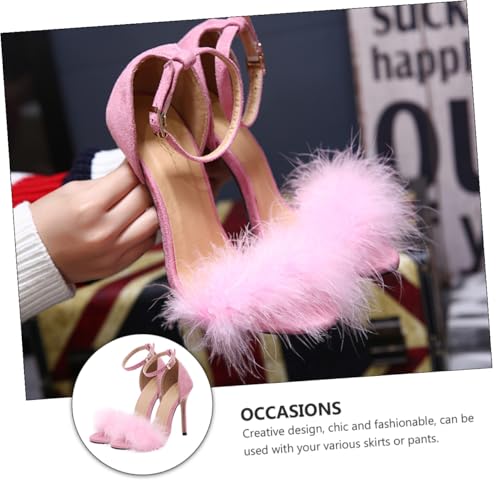 GALPADA Elegante Damen High Heels Sandalen Open Toe Ultra High Heels Schuhe Modische Riemchensandalen Komfortabel für Party Hochzeit und Alltag Rosa von GALPADA
