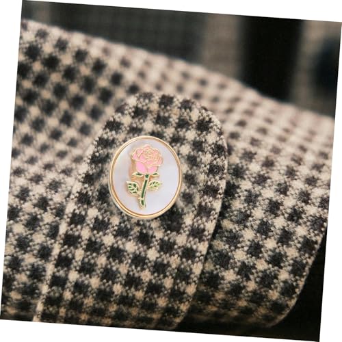 GALPADA Elegante Damen Manschettenknöpfe Rosenmotiv Goldfarben Rundes Design Französische Stil Hemdschmuck Für Hochzeiten Bankette von GALPADA