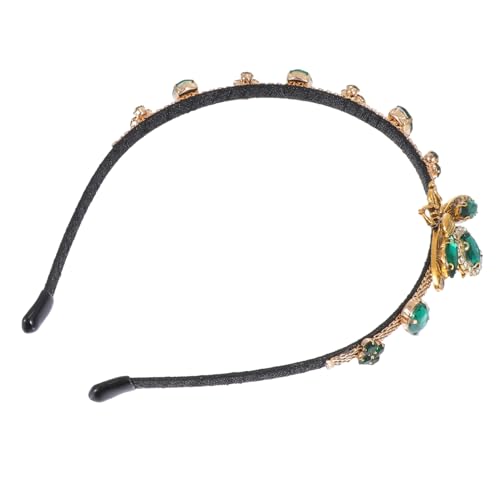 GALPADA Eleganter Barock stil Haarreif mit Grünen Strass Elementen Langlebiger Legierungs kopfschmuck für Damen Modisches Accessoire für Party Tanz und Besondere Anlässe Formbeständig und von GALPADA