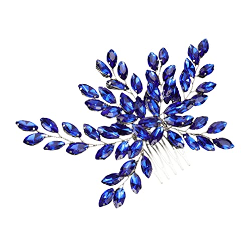 GALPADA Eleganter Braut Haarkamm mit Strasssteinen und Perlen Silberfarbener Haarkamm für Damen Schmuckaccessoire für Hochzeit Braut Brautjungfern und Festliche Anlässe von GALPADA