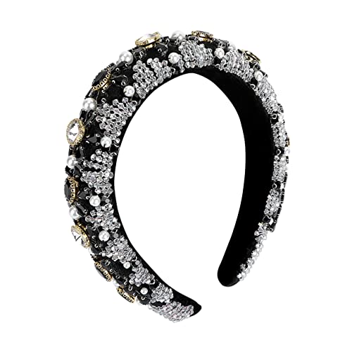 GALPADA Eleganter Braut Haarreif mit Kristallperlen Breites Glänzendes Stirnband für Hochzeit Party und Festliche Anlässe Leichter Strass Haarreif Stabiler Sitz Modisches Damen Accessoire GALPADA Eleganter Braut Haarreif mit Kristallperlen Breites Glänzendes Stirnband für Hochzeit Party und Festliche Anlässe Leichter Strass Haarreif Stabiler Sitz Modisches Damen Accessoire von GALPADA