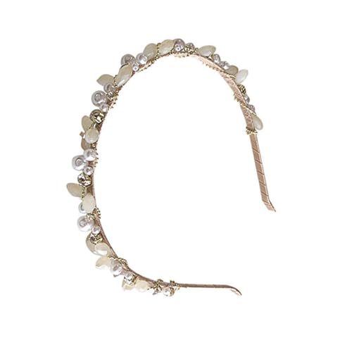 GALPADA Eleganter Perlen Haarreif Damen mit Dekorativem Design und Funkelnden Strasssteinen Rutschfestes Haarschmuck Accessoire für Alltag Hochzeit und Besondere Anlässe von GALPADA