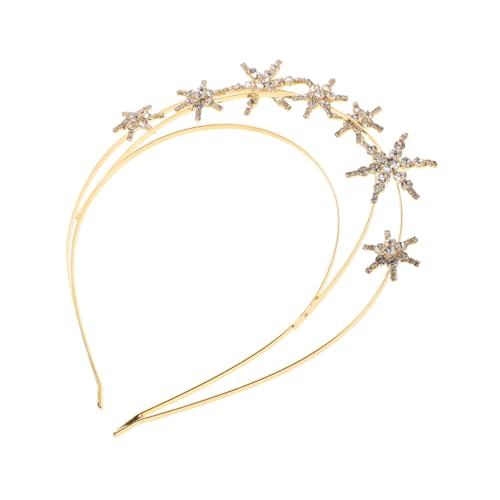 GALPADA Eleganter Stern Haarreif mit Mehrlagigem und Funkelnden Strasssteinen Leichter Haarschmuck für Damen und Mädchen Glänzendes Langlebiges Accessoire für Festliche Anlässe von GALPADA