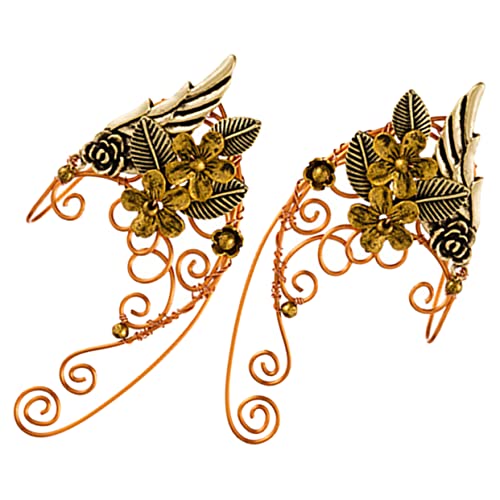 GALPADA Elfen Ohrmanschetten Ohrringe Ear Cuff Ohrschmuck für Frauen und Mädchen Handgefertigt Einzigartiges Design für Hochzeiten Cosplay Festivals und Halloween von GALPADA