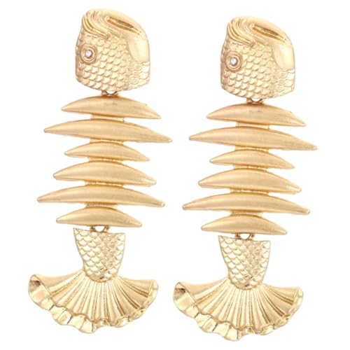 GALPADA Exklusive Fish Bone Ohrstecker Damen Ohrschmuck Kreative Alloy Ohrringe Statement Ohr Ornament Geschenkidee für Mutter Freundin Zufällige Farbe Zufällige Farbe von GALPADA