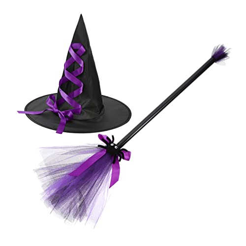 GALPADA 1satz Hexenhut Und Zauberbesen Halloween Kostümzubehör Für Erwachsene Für Und Cosplay Leicht Und Wiederverwendbar Festliche Für Unvergessliche Feiern von GALPADA