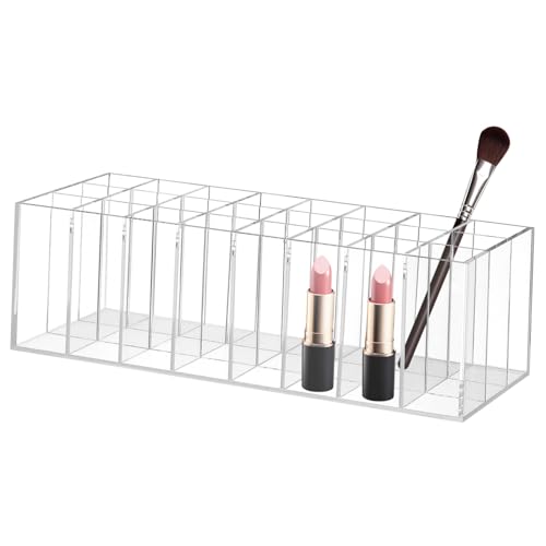 GALPADA Fächer Acryl Lippenstifthalter Transparent Kosmetischer Organizer für Make Up Eyebrow Pencil und Lip Gloss Aufbewahrungsbox Dekorativer Multifunktionaler Schminktisch Organizer von GALPADA