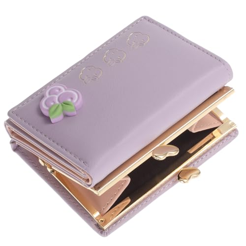 GALPADA Kleines Faltbares Portemonnaie Aus Pu-Material Mit Einhandzugriff Für Reisen Business Und Outdoor-aktivitäten Kleines Münztäschchen Und Kartenhalter Leicht Zu Reinigen Und von GALPADA